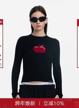 【Current 系列】Called Back长袖针织衫女2025冬季新款显瘦上衣