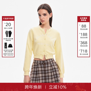 时尚 Called 新款 外套女2025秋季 百搭收腰休闲短上衣 Back针织开衫