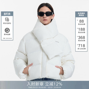 【林允同款】CALLED BACK羽绒服女25年冬新款围90白鹅绒短款外套