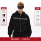 CALLED 复古休闲黑色连帽卫衣外套女 美式 BACK官方直营秋季 新款