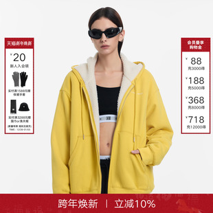 加厚连帽休闲上衣 新款 CALLED BACK连帽加绒卫衣外套女2025年冬季