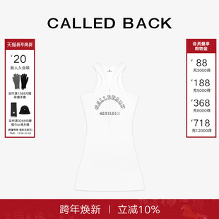 修身 Called 新款 连衣裙女2025夏季 显瘦白色吊带背心上衣 Back无袖