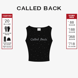 显瘦百搭无袖 Called 修身 新款 上衣 Back烫钻背心女2025夏季