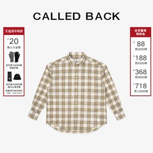 戚薇同款 休闲内搭长袖 Called 女2025秋新款 上衣 Back格纹衬衫