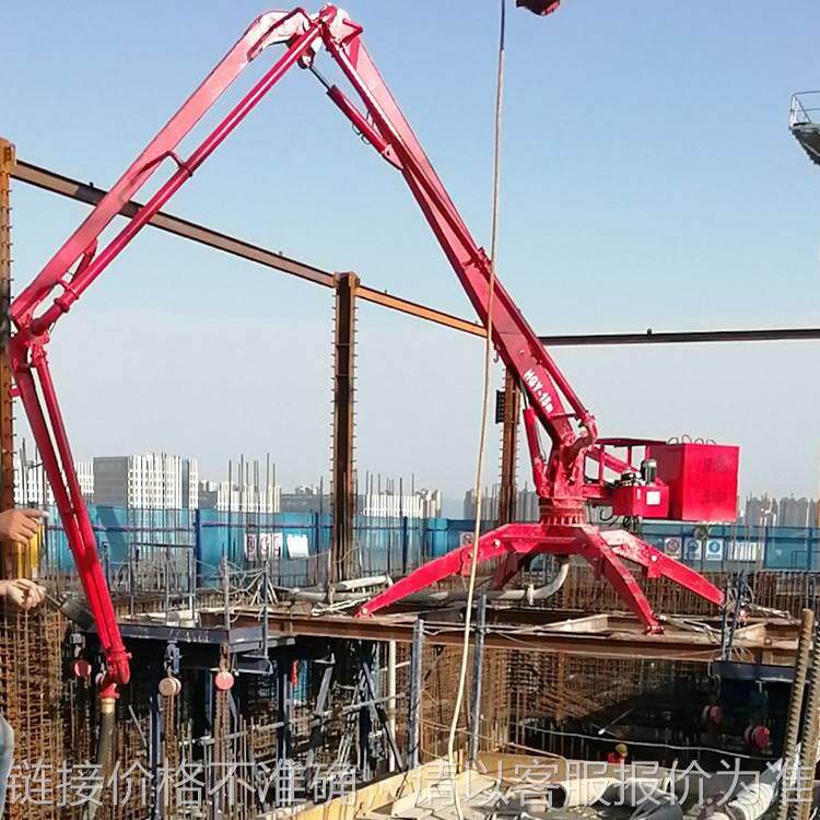 生产12米液压布料机桥梁混凝土输送15米移动式液压布料杆