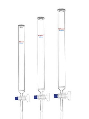 翌哲玻璃活塞具四氟活塞层析柱F4具砂芯玻璃层析柱实验室玻璃器皿