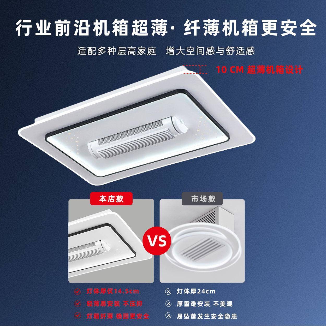智能无叶风扇灯客厅卧室餐厅大风星空吸顶灯护眼跨境中山吊扇灯具