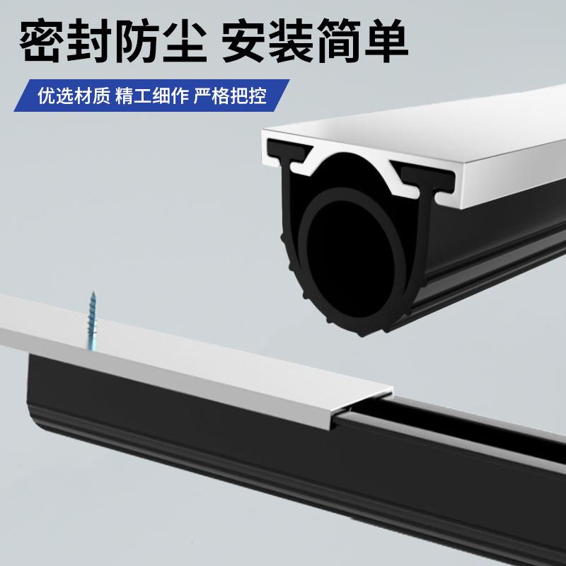 车库门合底密封带铝金底座条卷帘翻门门底部胶条挡水车库门密挡板图片