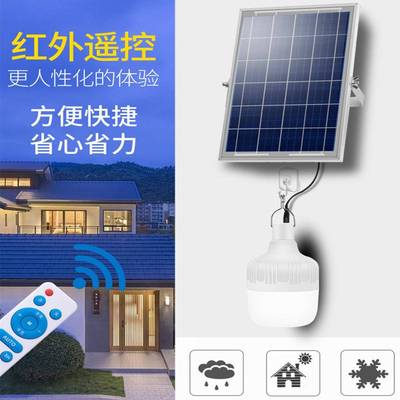 太阳能室内家用照明挂灯户外庭院灯泡超亮LED智能天黑自动亮路灯