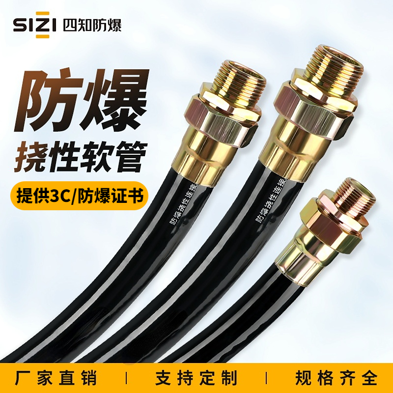 适用BNG防爆挠性管4分6分穿线软管DN20防爆防腐连接金属不锈钢橡