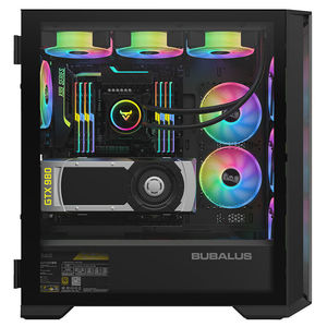 厂家大水牛(BUBALUS)守护者S301黑色电脑台式主机壳(顶置+前置