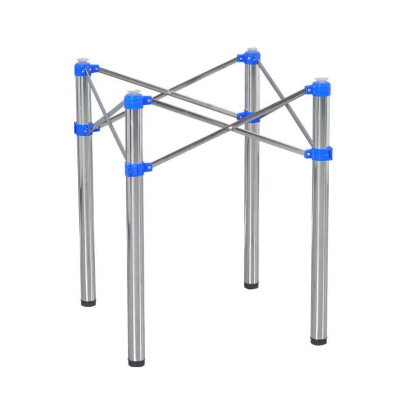 免打孔桌腿加厚桌架桌子腿支架折叠桌架不锈钢餐桌脚麻将饭桌架子