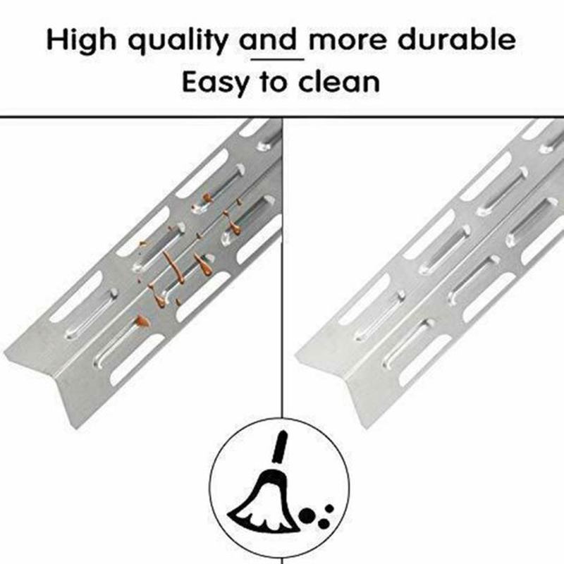 41x10cm 4Pcs Replacement Stainless Steel Heat Plate Shield B