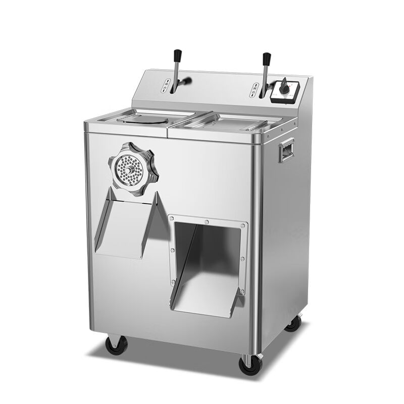 乐创(lecon)切肉机商用多功能一体电机切肉切片机立式绞切两用