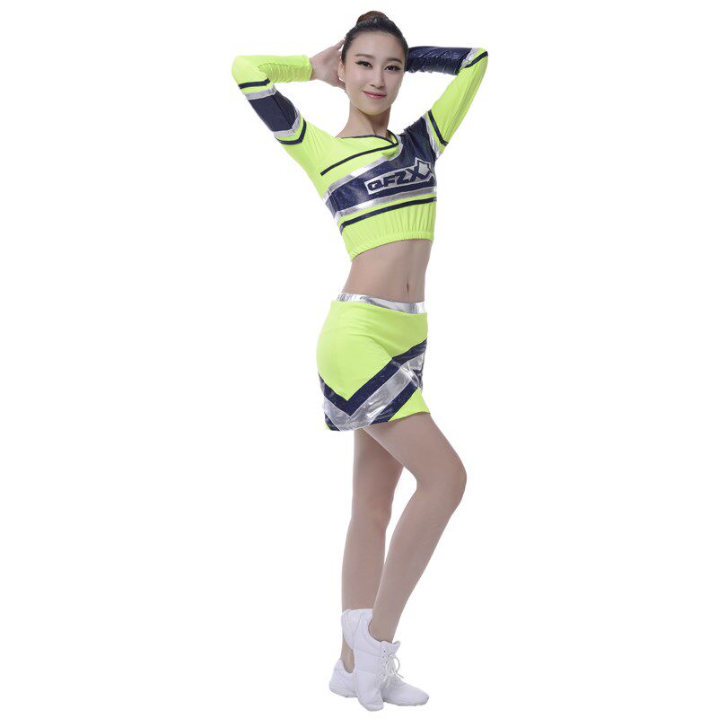 速发学生广播体操服装长袖跳操短裙健美操服装儿童啦啦操服设计