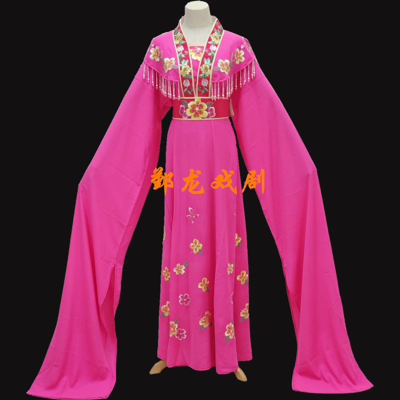 速发戏剧京剧越剧古装黄梅新款绣花长袖小旦花旦丫鬟宫舞蹈服装