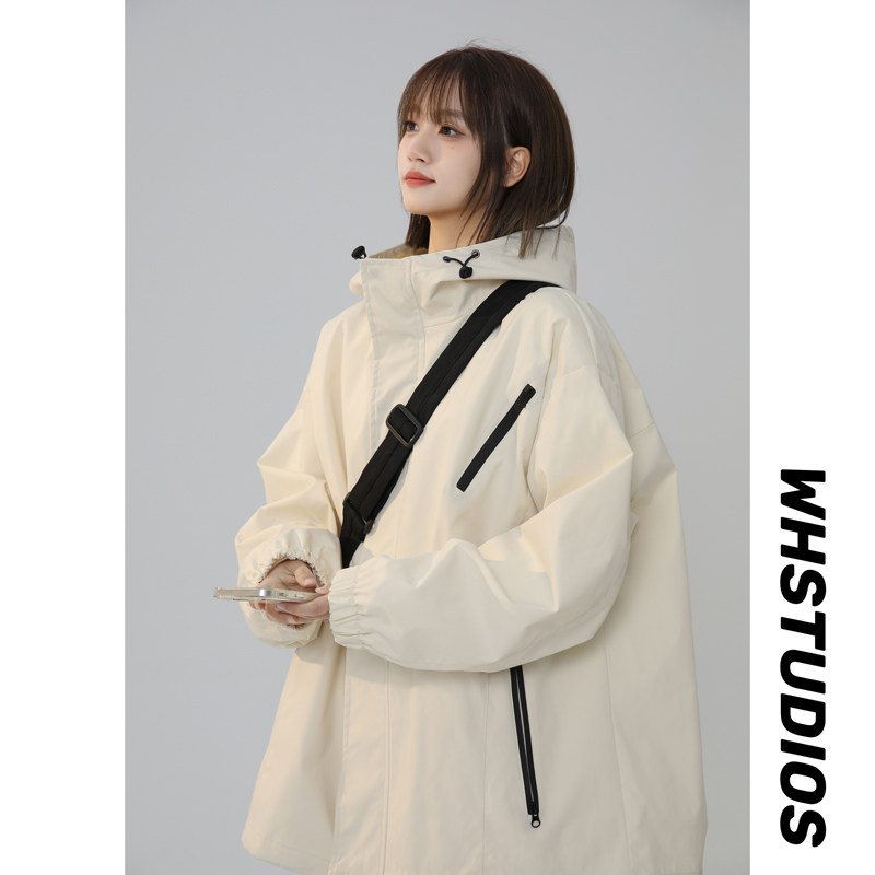 速发冲锋衣款2024帽款ch早春小个子外套连新又能又a机飒棒球夹克