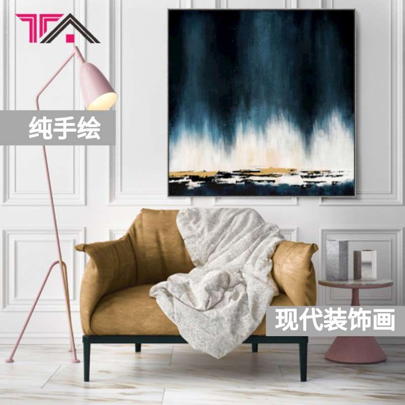 纯手绘油画装饰画深空主题抽象挂画客厅卧室壁画手工唯美轻奢风格图片