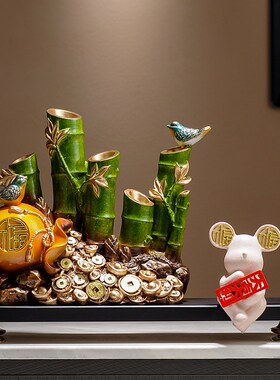 节节高升竹子摆件招财新中式客厅玄关装饰品乔迁新居礼品开业礼物