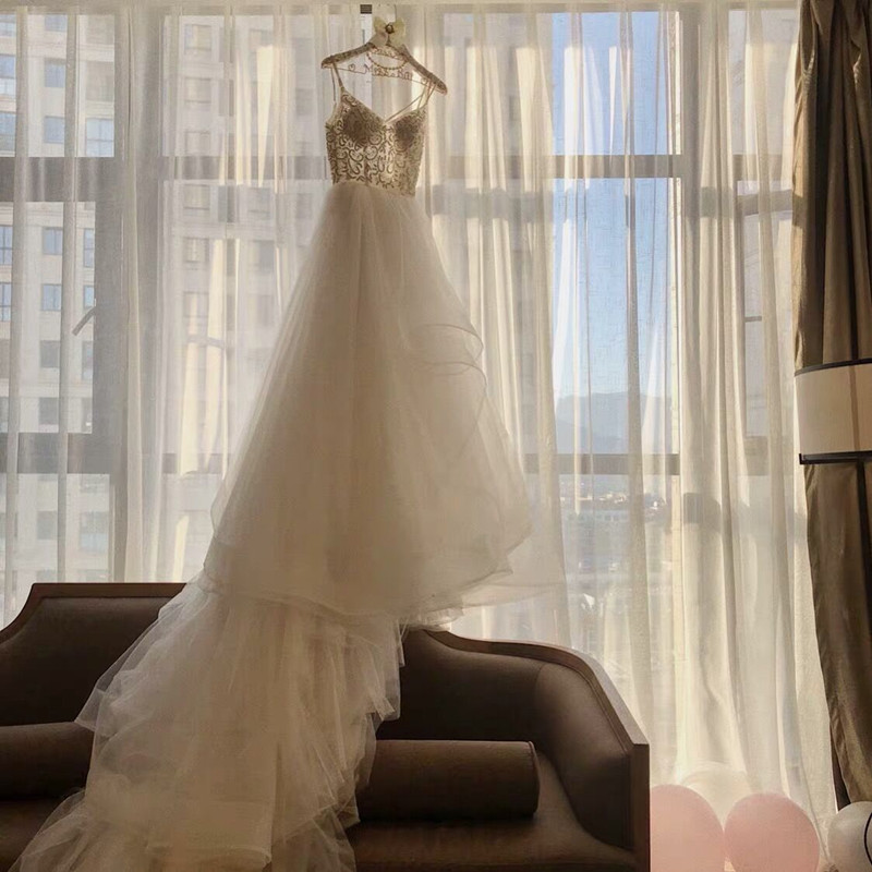 定制婚纱蕾丝复古珍珠衣架创意结婚礼物礼品实木衣架摆件礼盒装饰