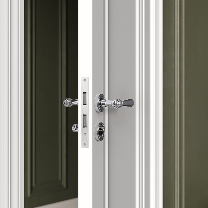 房间卧室门锁法式家用室内木门门把手分体磁吸静音欧式轻奢房门锁