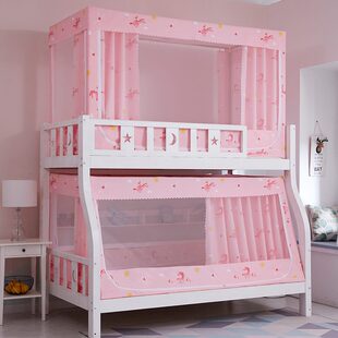 子母床1米双层高低床6.1.2儿童1.1.5m男女上下铺蚊帐形孩3梯1家用