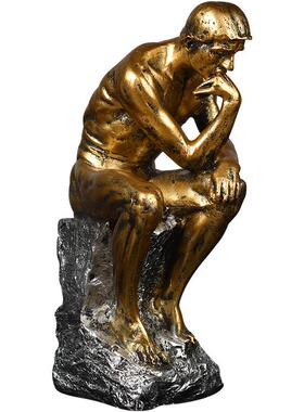 思考者树脂雕像抽象人物雕塑艺术工艺品摆件家居桌面酒柜橱窗摆设