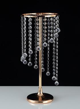 供应美观简约旋转珠帘婚庆道具婚礼酒店活动派对餐桌中心花艺装饰