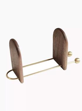 北欧简约书立书架夹书档家居样板间酒店民宿书房桌面收纳架摆件