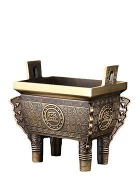 黄铜千秋盛鼎铜鼎百盛鼎压铸纯黄铜鼎工艺品摆件家居