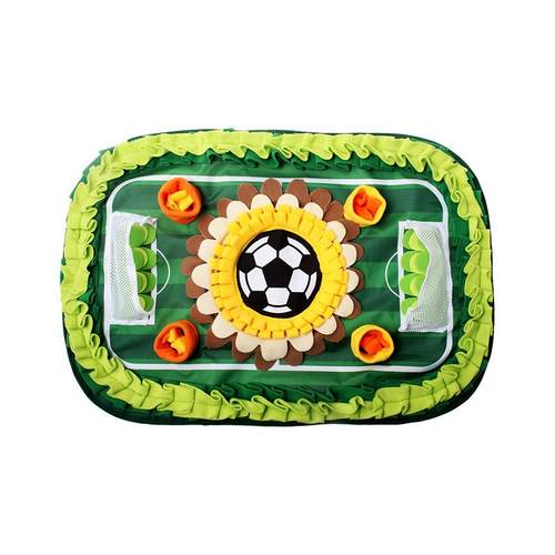 外贸新款足球场耐咬狗狗嗅闻垫宠物垫子喂食餐垫慢食缓解情绪