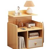 床头柜简约现代家用卧室简易床边柜出租房用小型储物柜床尾置物架