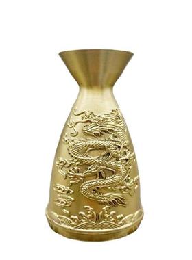 黄铜酒瓶创意迷你手把件酒壶摆件酒杯花瓶家居办公装饰工艺品