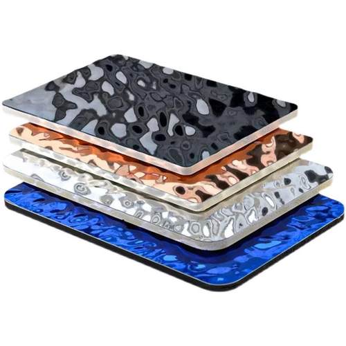 木饰面金属板碳晶护墙板ktv天花吊顶水波纹高档装饰板厂家