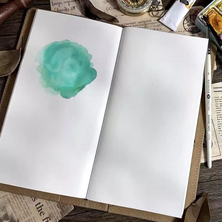 全棉水彩纸20g随行手帐本nURO淡彩素描彩彩铅马克0笔水本t手账本
