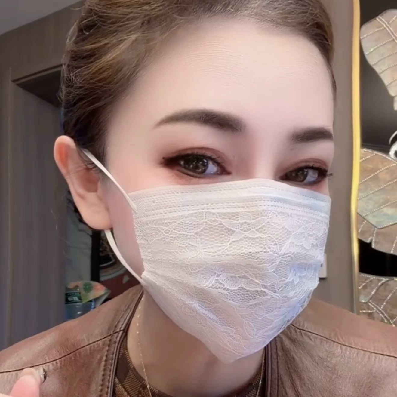 夏轻薄透气蕾丝一次性口罩独立装