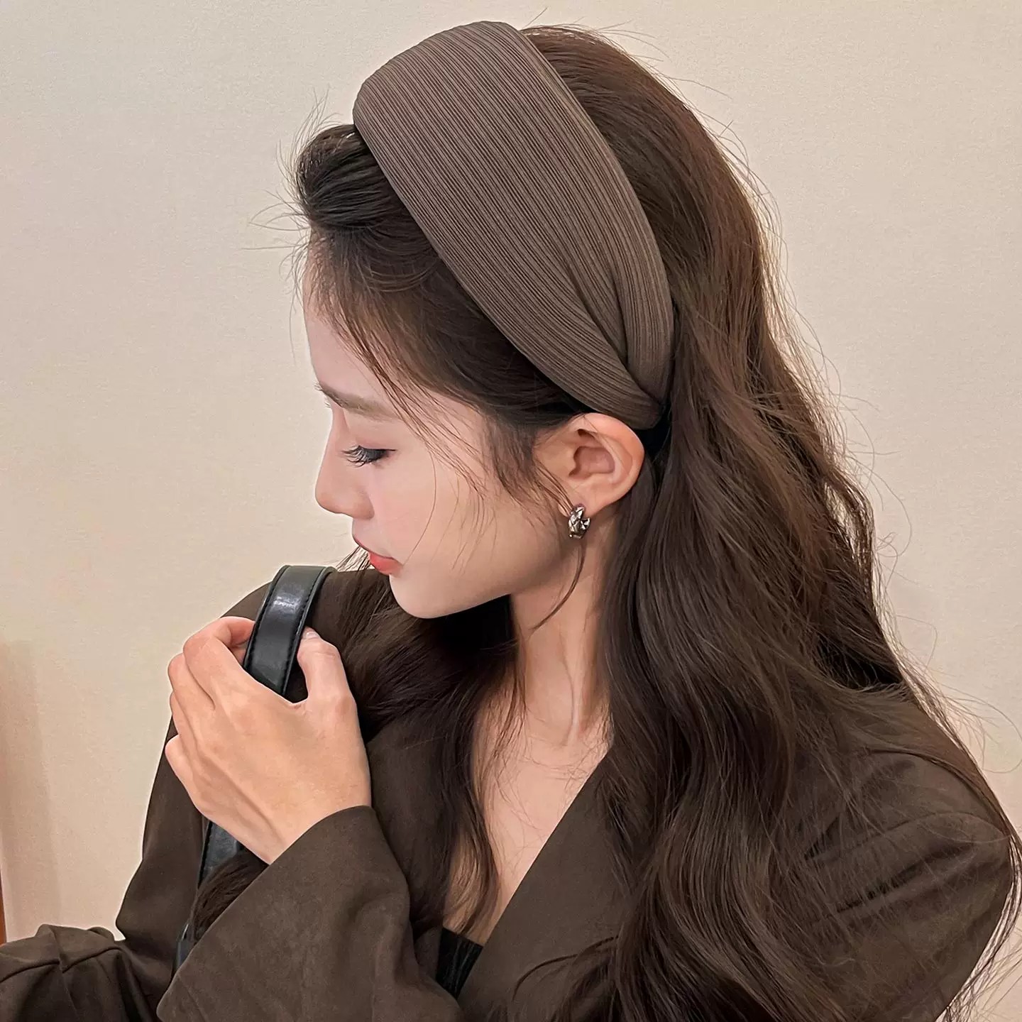韩国宽边发箍女高颅顶遮发际线