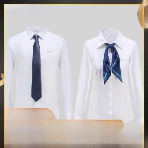 比亚迪新衬衫白色工作服海洋网E网衬衫王朝4S店工作服销售制服