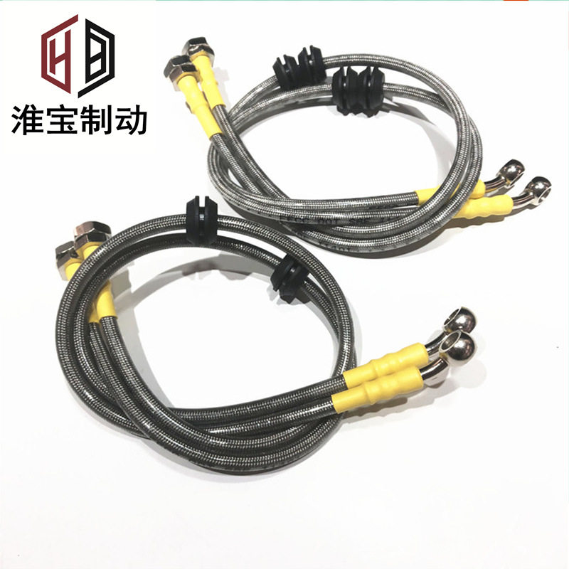 适用a p B雷博改装卡钳钢喉制动不锈钢软管加长刹车油管