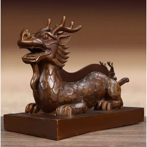 仿古铜龙头铡刀铜摆件影视剧道具装饰品工艺品包青天廉政龙头铡
