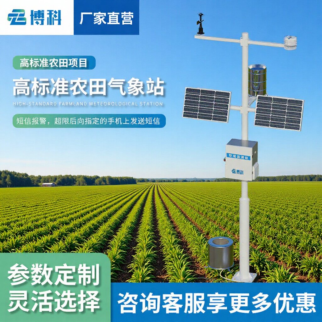 太阳能智慧农业气象站室外农林微型气象观测站高标准农田监测系统