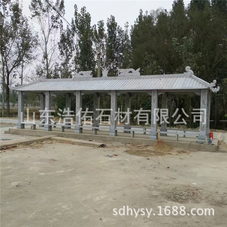 晚霞红石雕凉亭常年定制质保