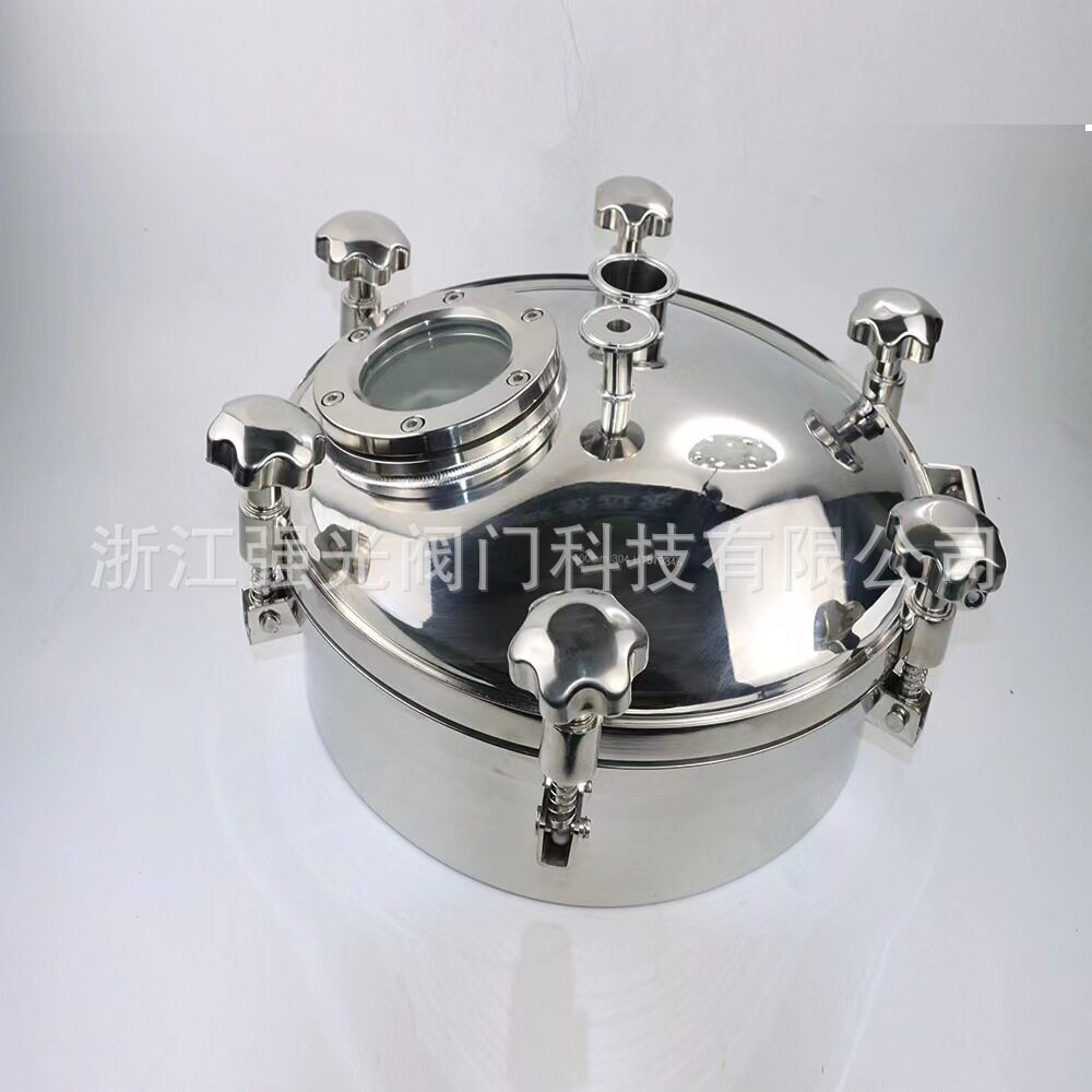 卫生级食品级不锈钢快开带视镜压力法兰人孔镜面抛光304/316L