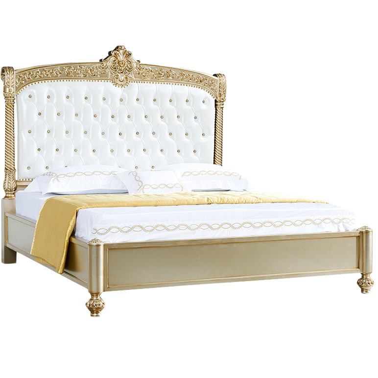 法式卧室家具进口实木雕花床新古典主卧双人床别墅洋房床头柜直销