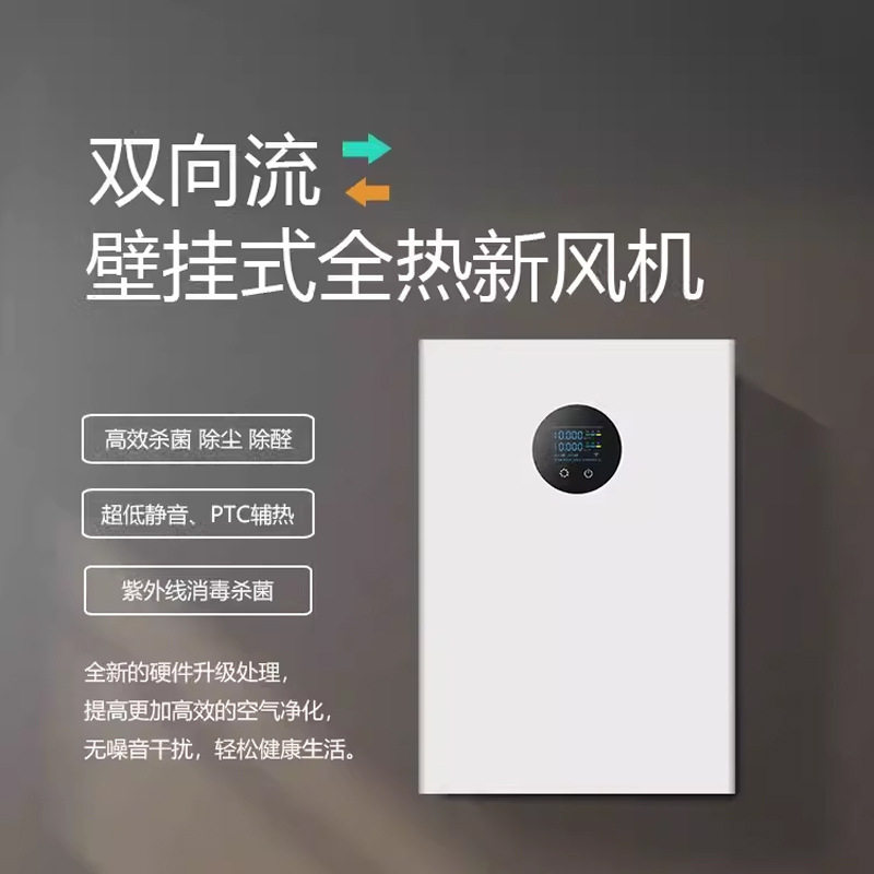 家用全屋新风壁挂除醛除霾净化器