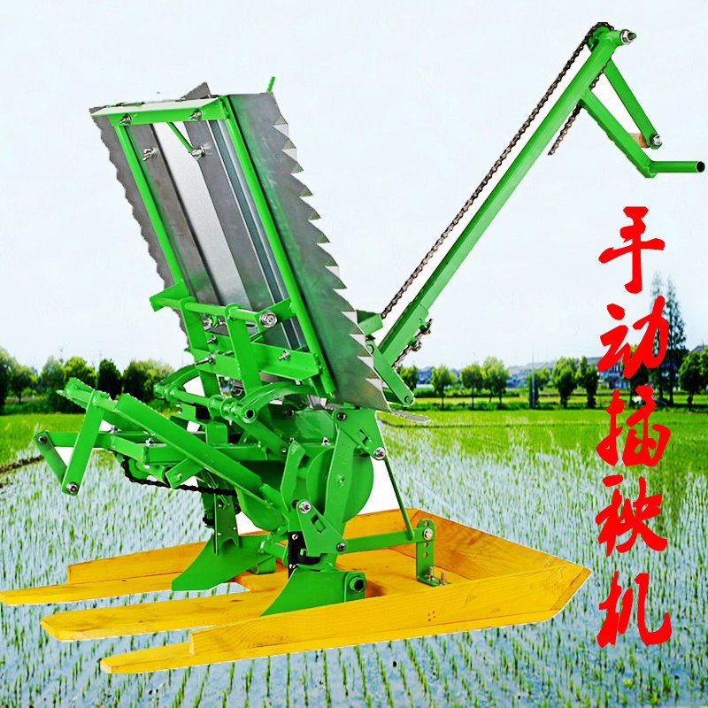 手摇插秧机手动插秧机水稻两行插秧机品质好期待与您合作