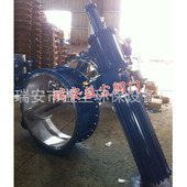 供应气动单作用硬密封蝶阀D647H 气动金属法兰硬密封蝶阀DN700