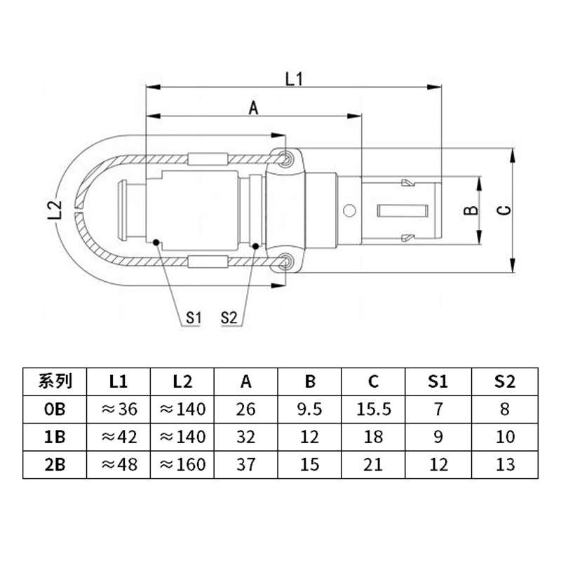 国产兼容雷莫FNG.0B/1B/2B拉绳款直式插头 兼容LEMO航插连接器