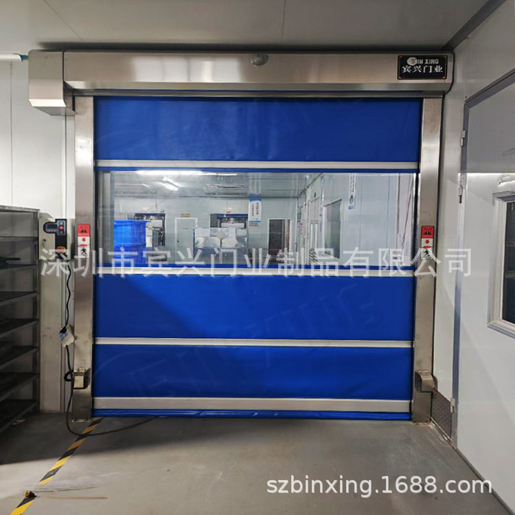 工厂车间软卷帘pvc工业自动升降感应高速电动卷闸门感应高速门
