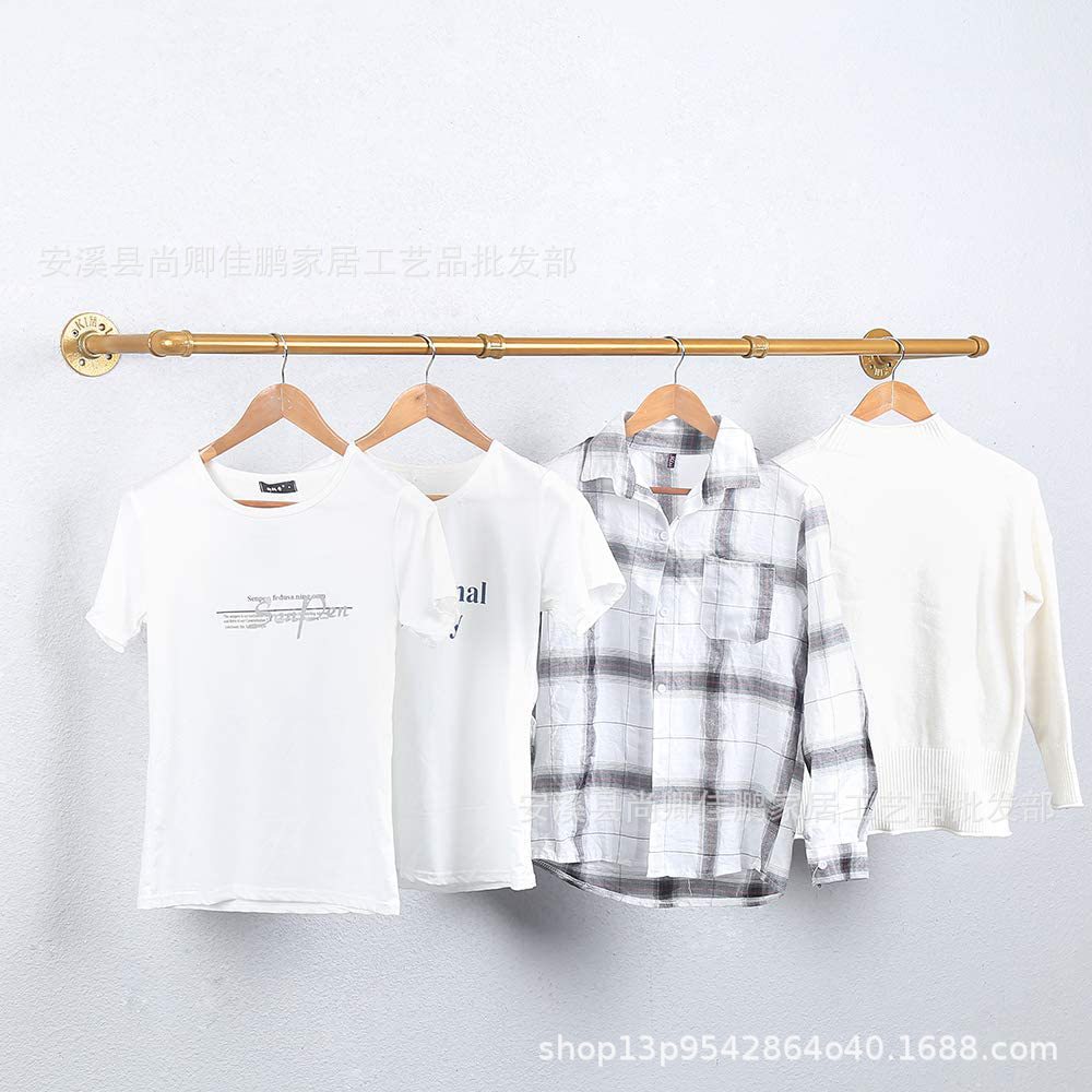 工业管衣架挂墙复古零售衣架展示架衣架金属商业衣架挂衣服